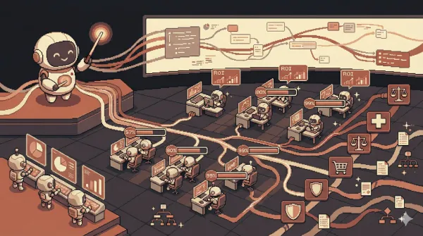 기업 AI 에이전트 지휘 센터 픽셀 아트
