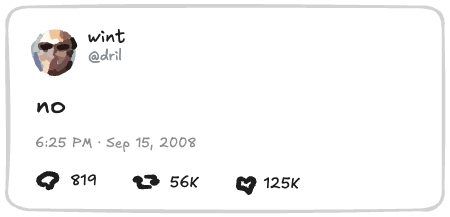 wint @dril의 'no' 트윗